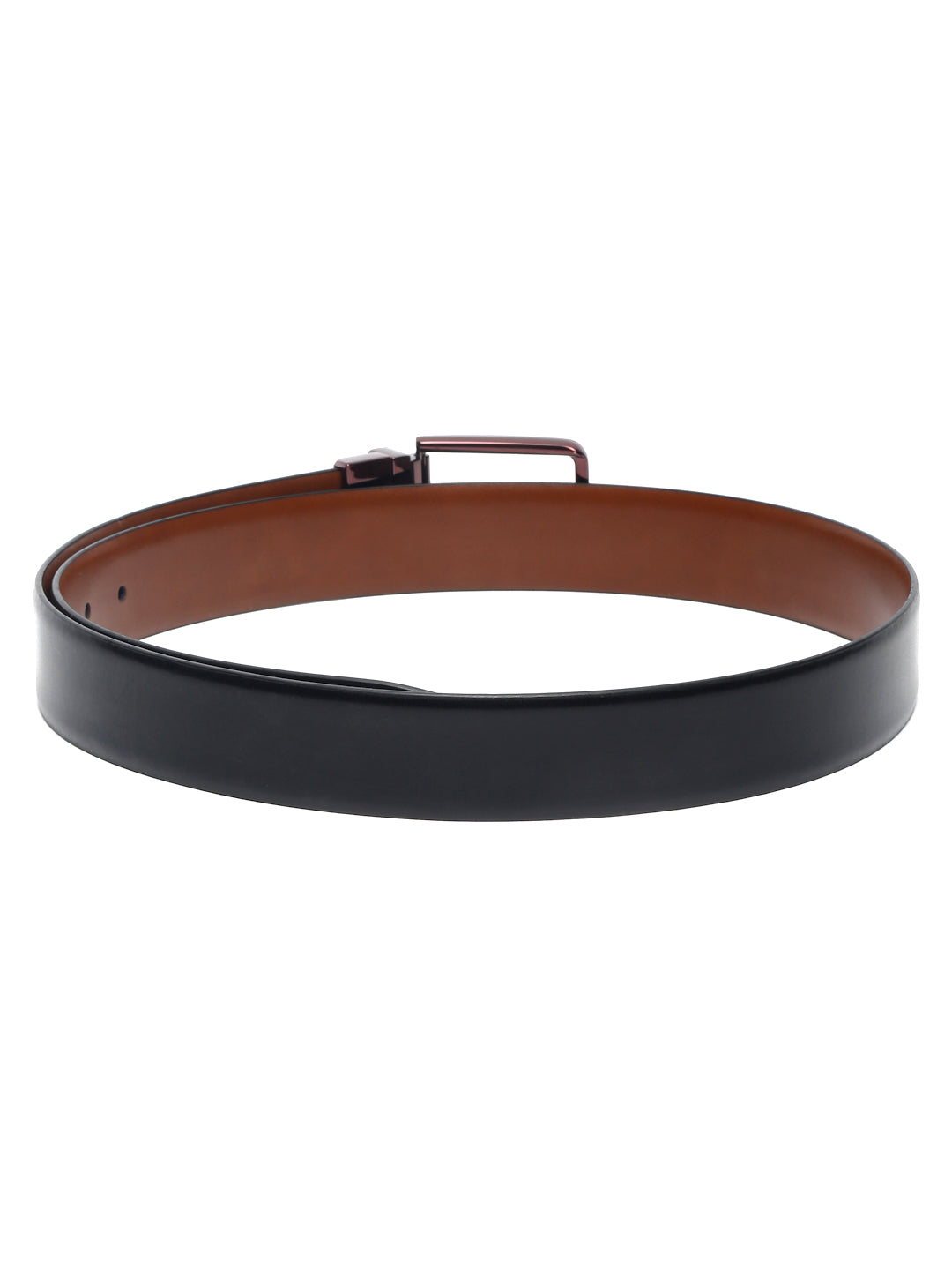 Men'S Black & Brown Formal Italian Leather Reversible Belt For Men