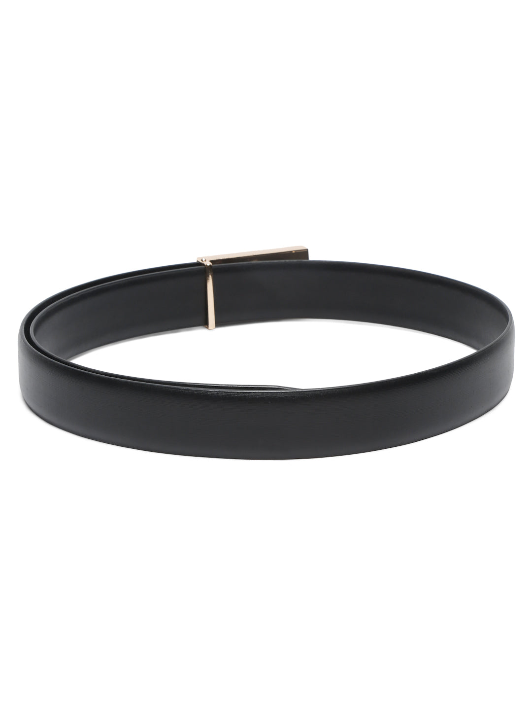 Men's Black Formal Italian Leather Textured Belt For Men