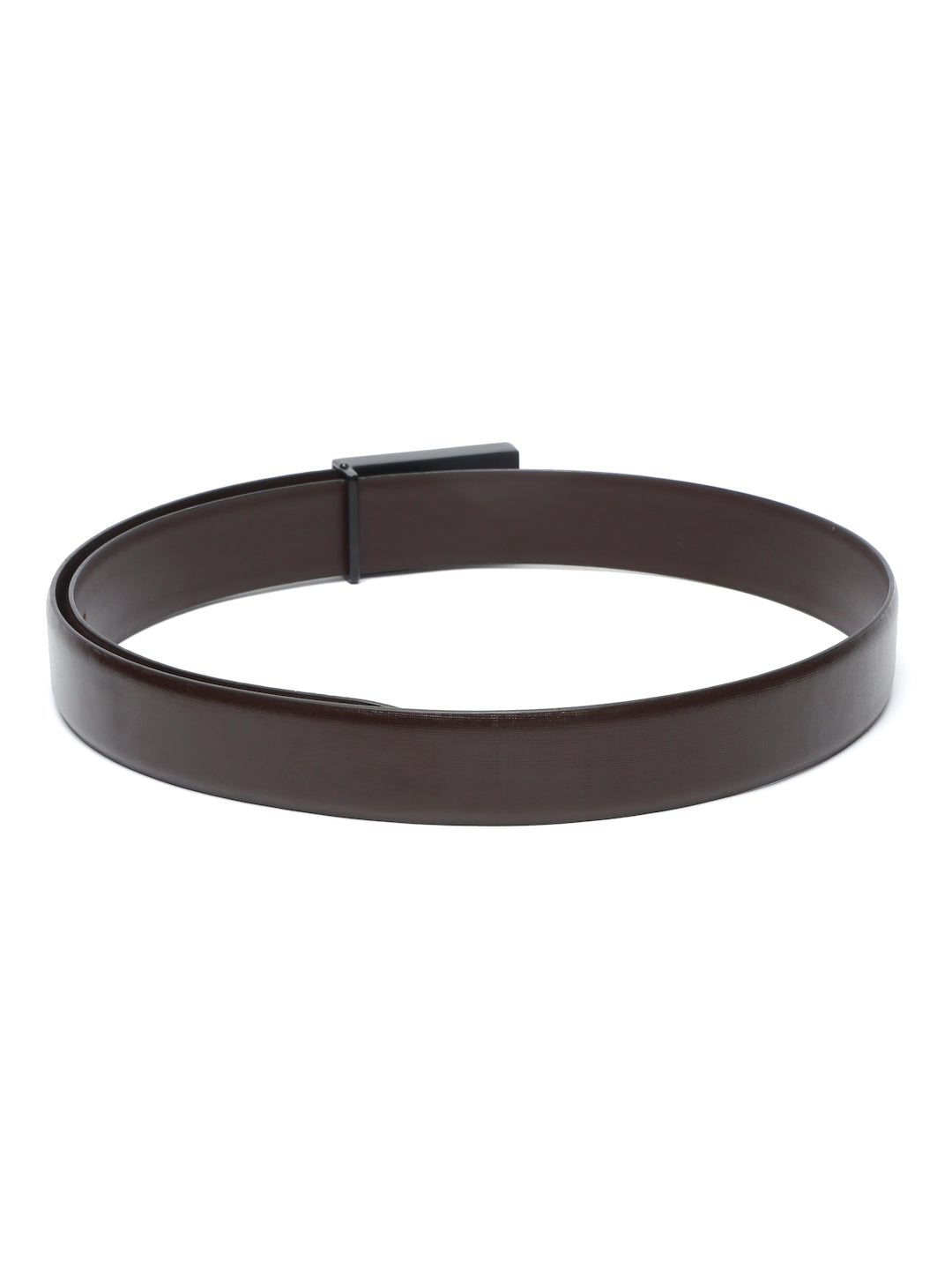 Men's Black Formal Italian Leather Textured Belt For Men