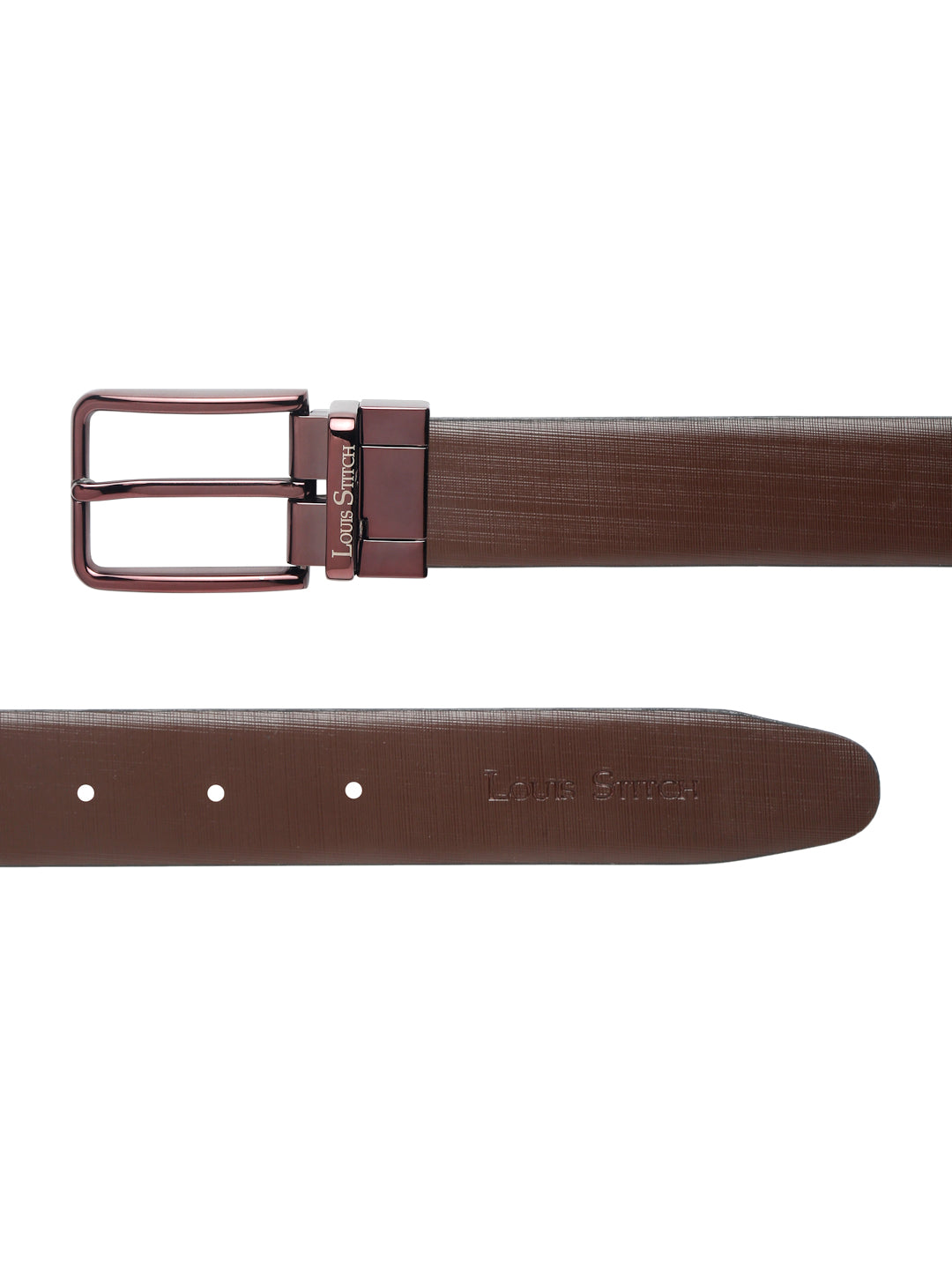 Men'S Black & Brown Formal Italian Leather Reversible Belt For Men
