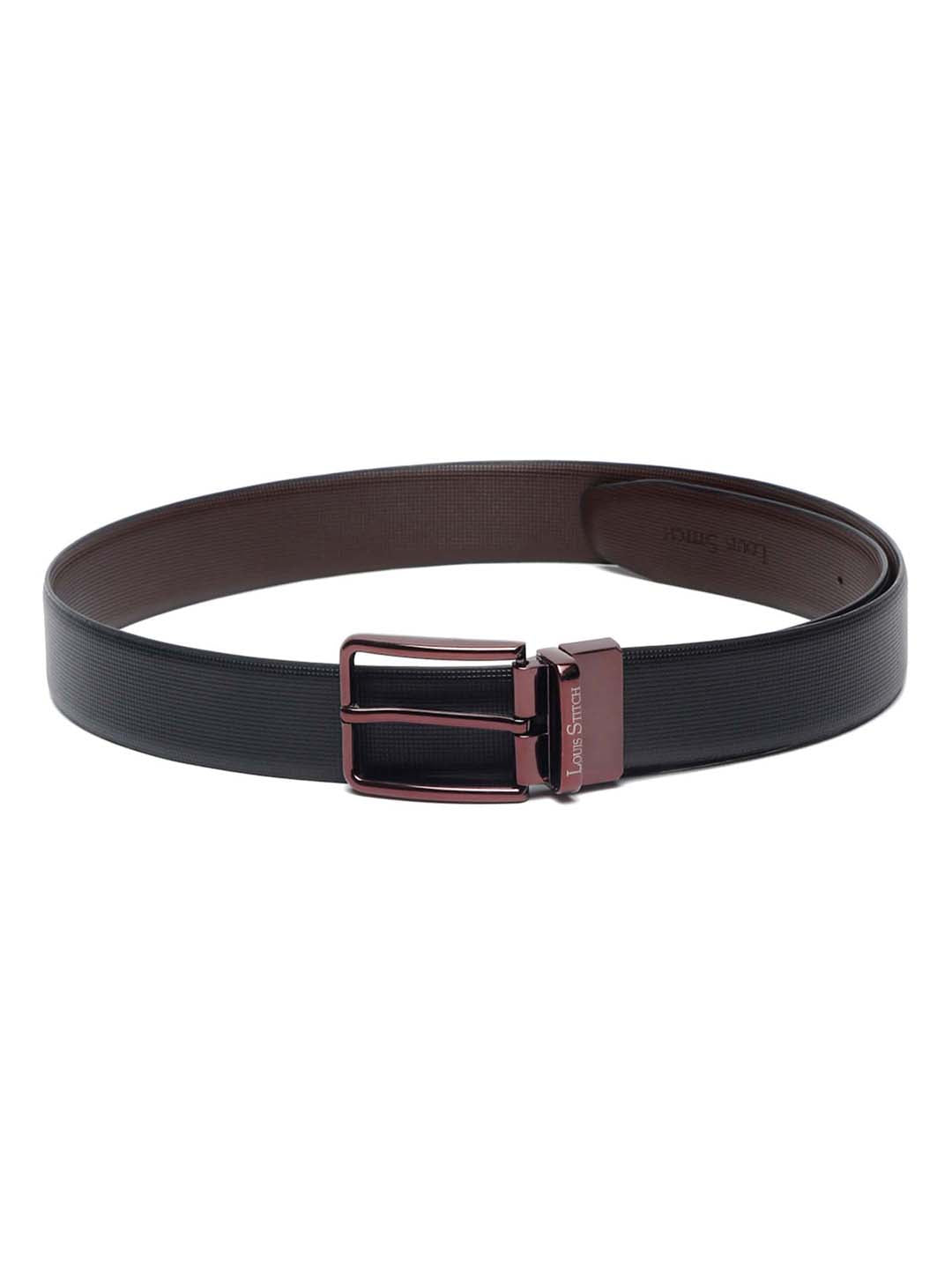 Men'S Black & Brown Formal Italian Leather Reversible Belt For Men