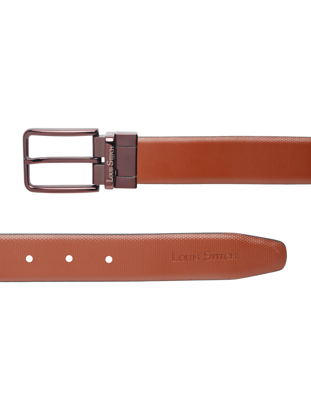 Men'S Black & Brown Formal Italian Leather Reversible Belt For Men