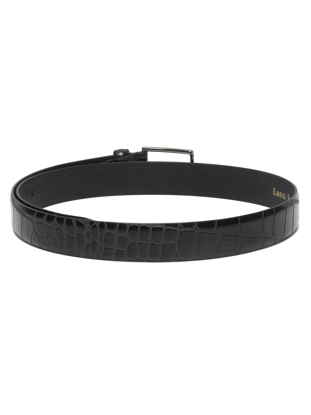 Men's Olive Black Casual Italian Leather Belt For Men