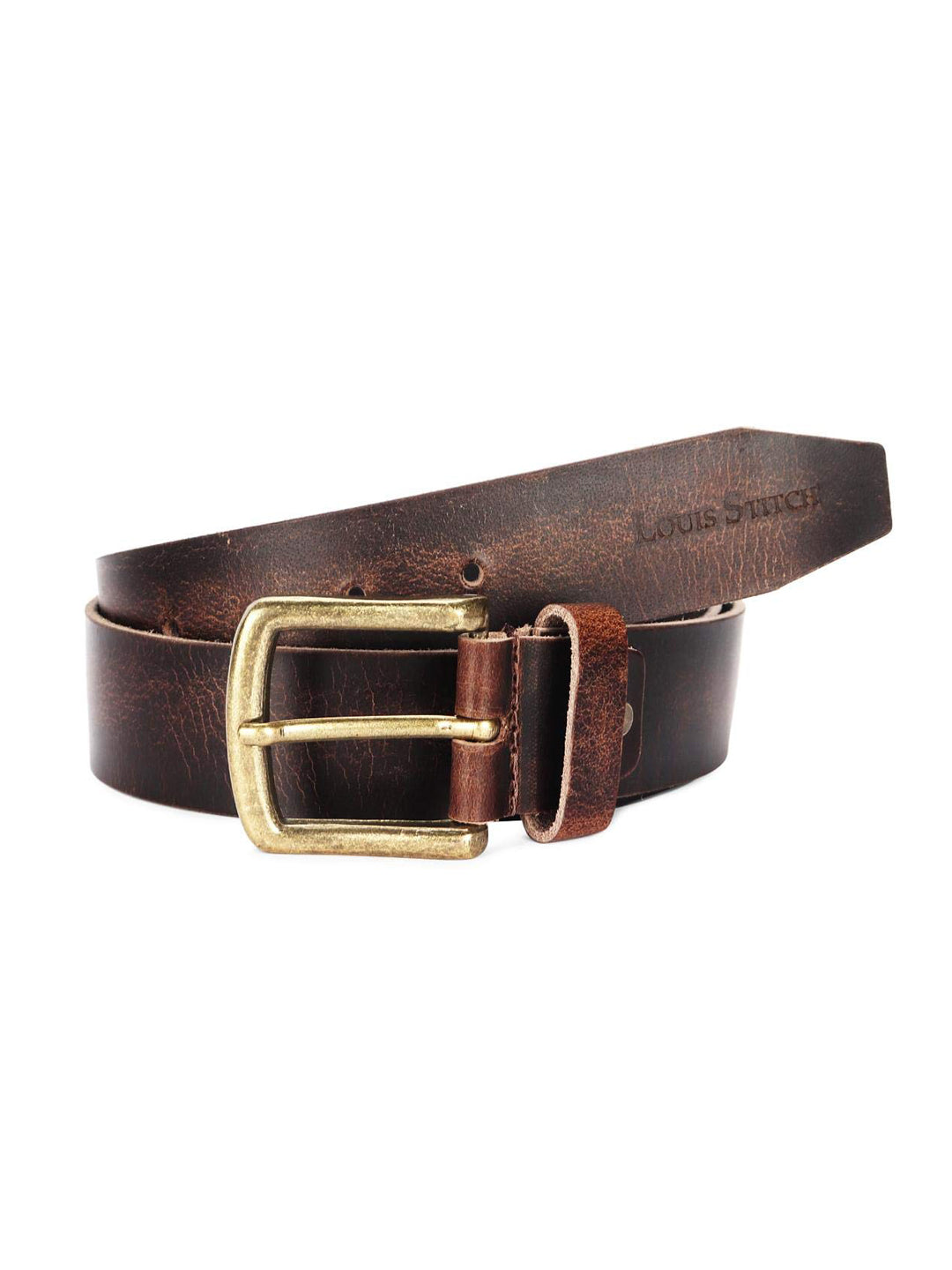 Men's British Brown Casual Italian Leather Belt For Men