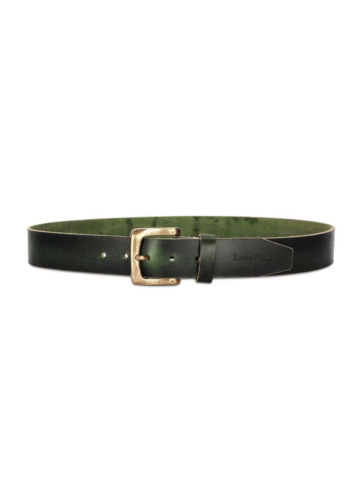 Green Men's Green Casual Italian Leather Belt For Men