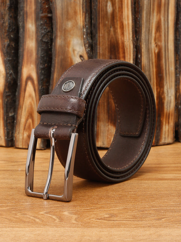 Men's Rust Brown Casual Italian New Buck Leather Belt For Men
