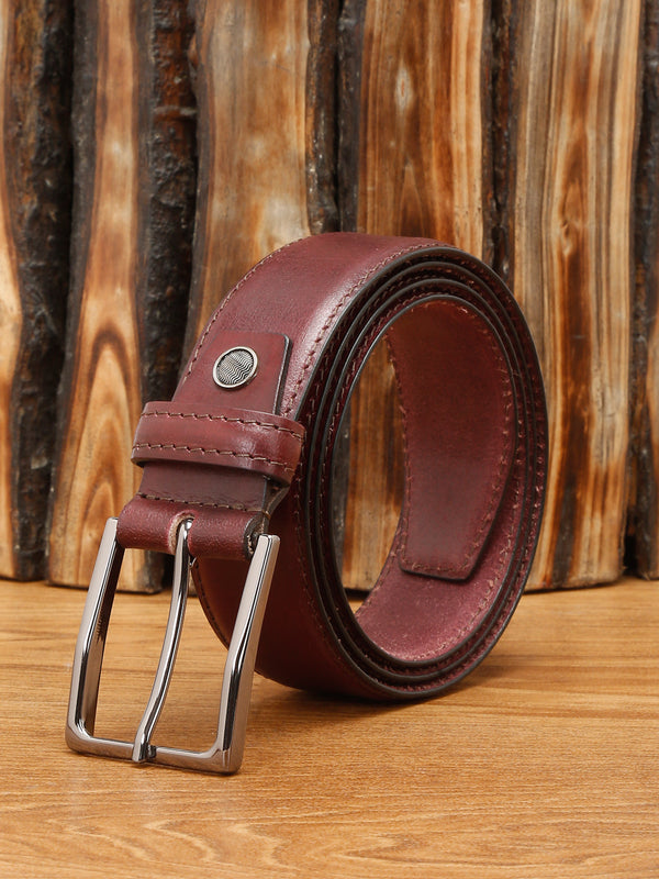 Men's Rosewood Casual Italian New Buck Leather Belt For Men
