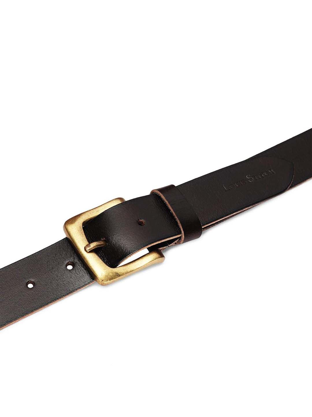 Brown Men's British Brown Casual Italian Leather Belt For Men
