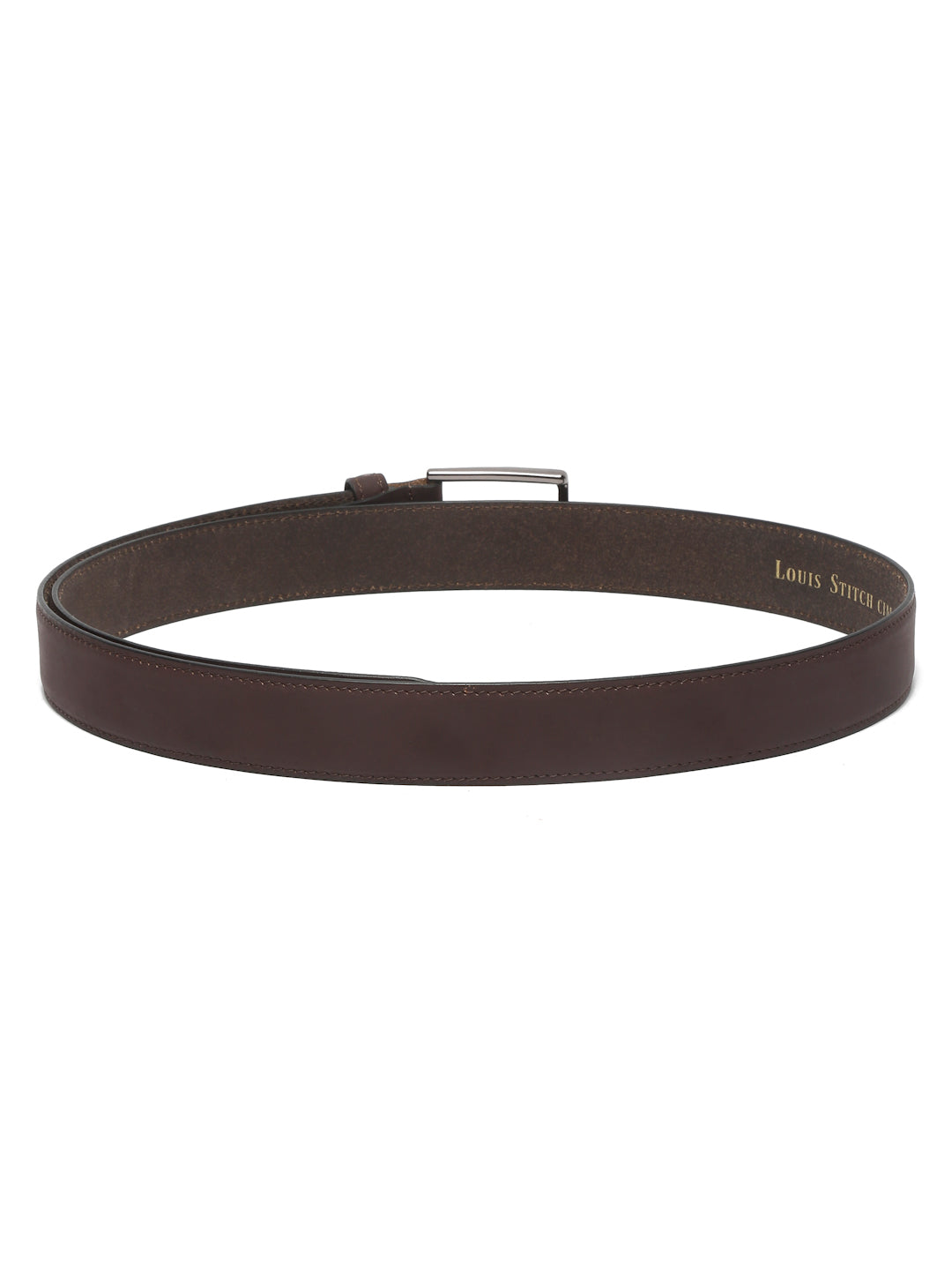 Men's Rust Brown Casual Italian New Buck Leather Belt For Men