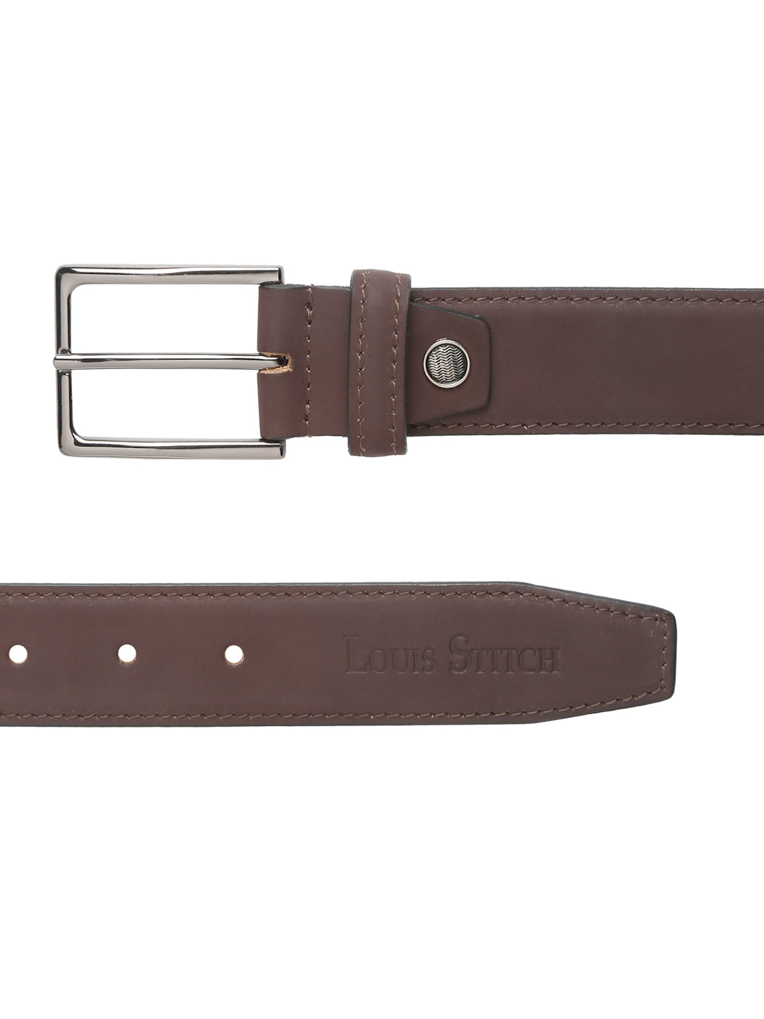 Men's Rust Brown Casual Italian New Buck Leather Belt For Men