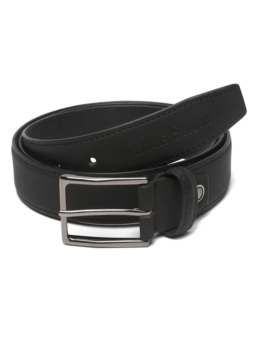 Men's Olive Black Casual Italian New Buck Leather Belt For Men