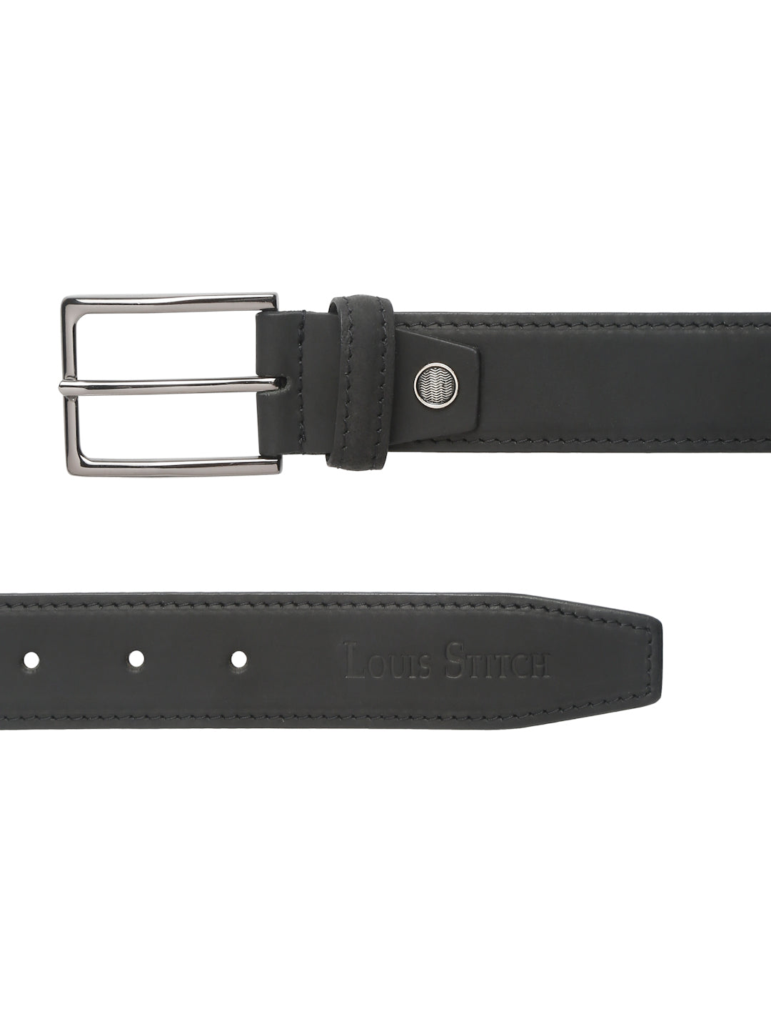 Men's Olive Black Casual Italian New Buck Leather Belt For Men
