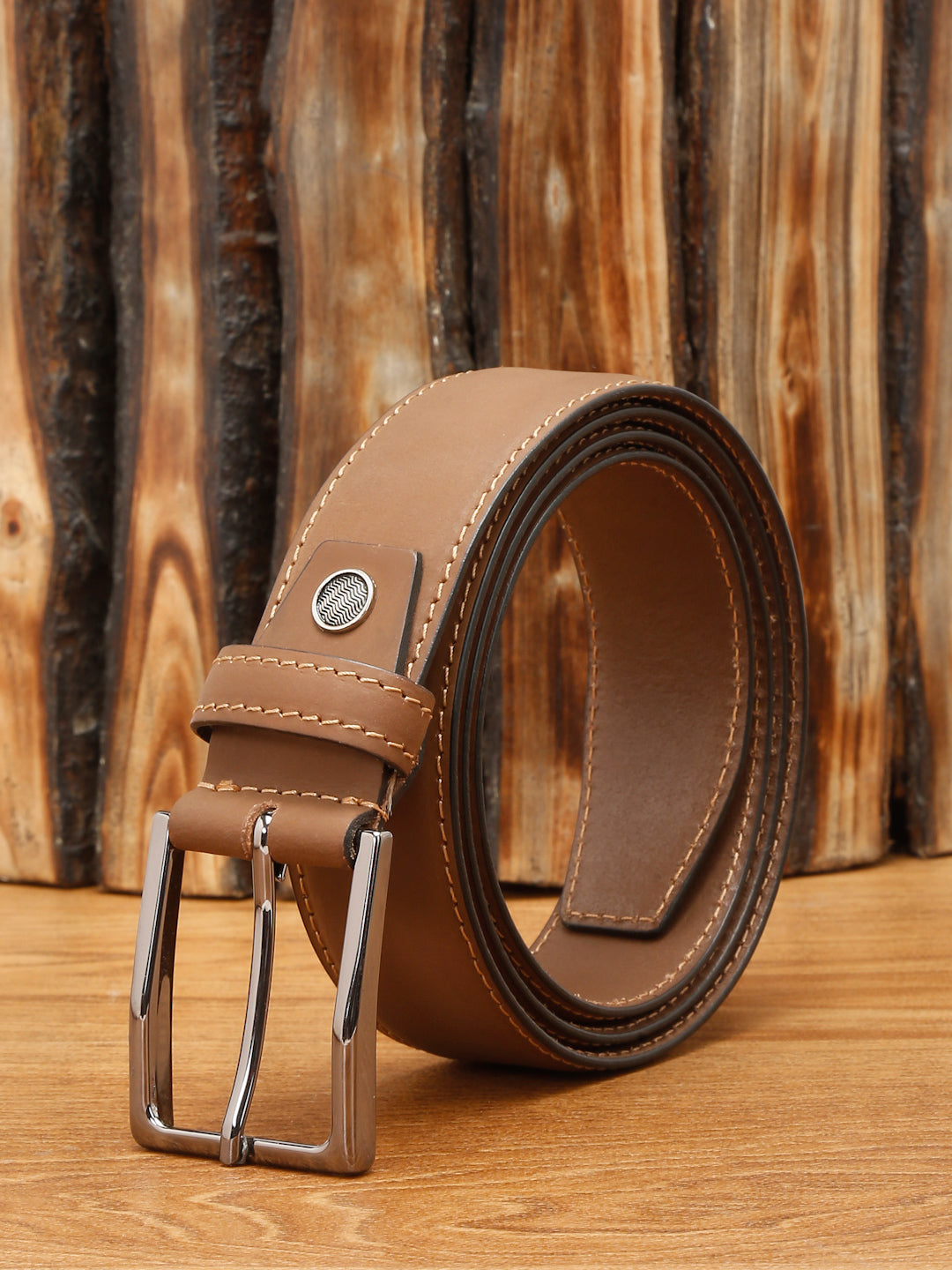 Men's Cigar Brown Casual Italian New Buck Leather Belt For Men