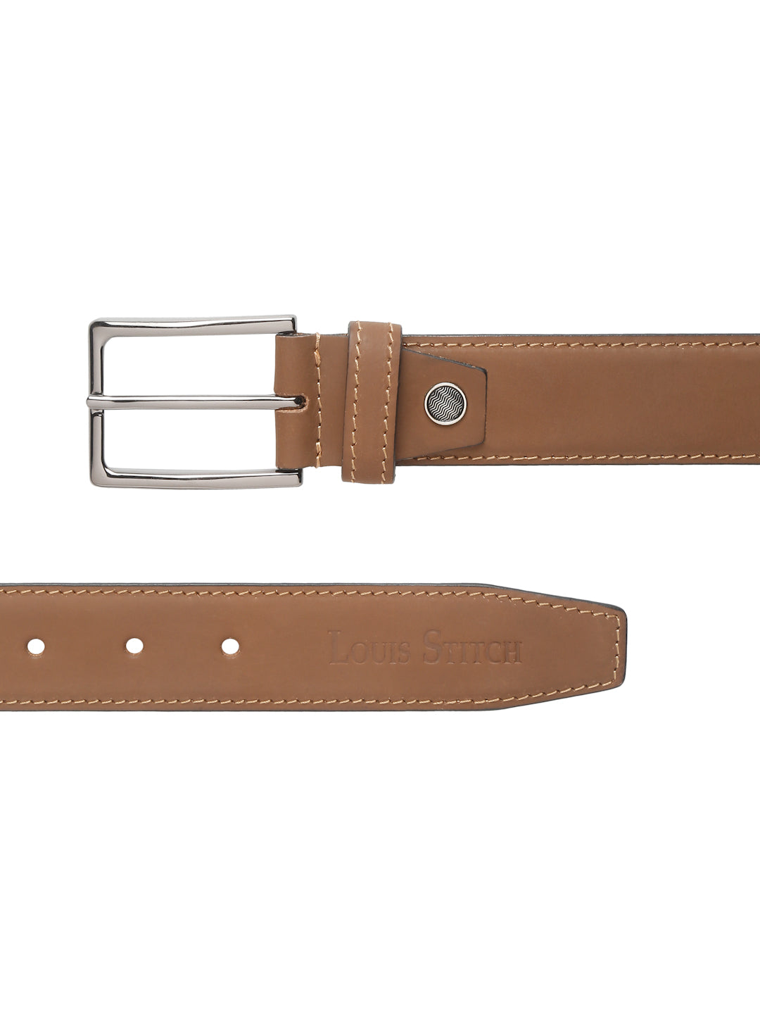 Men's Cigar Brown Casual Italian New Buck Leather Belt For Men