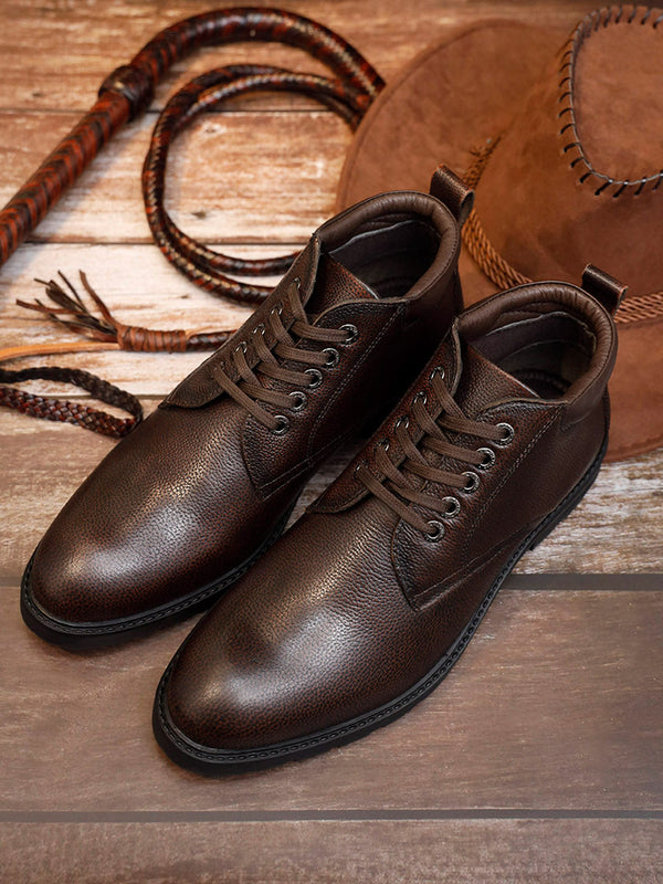 Handcrafted Italian Napa Leather High Ankle Boots