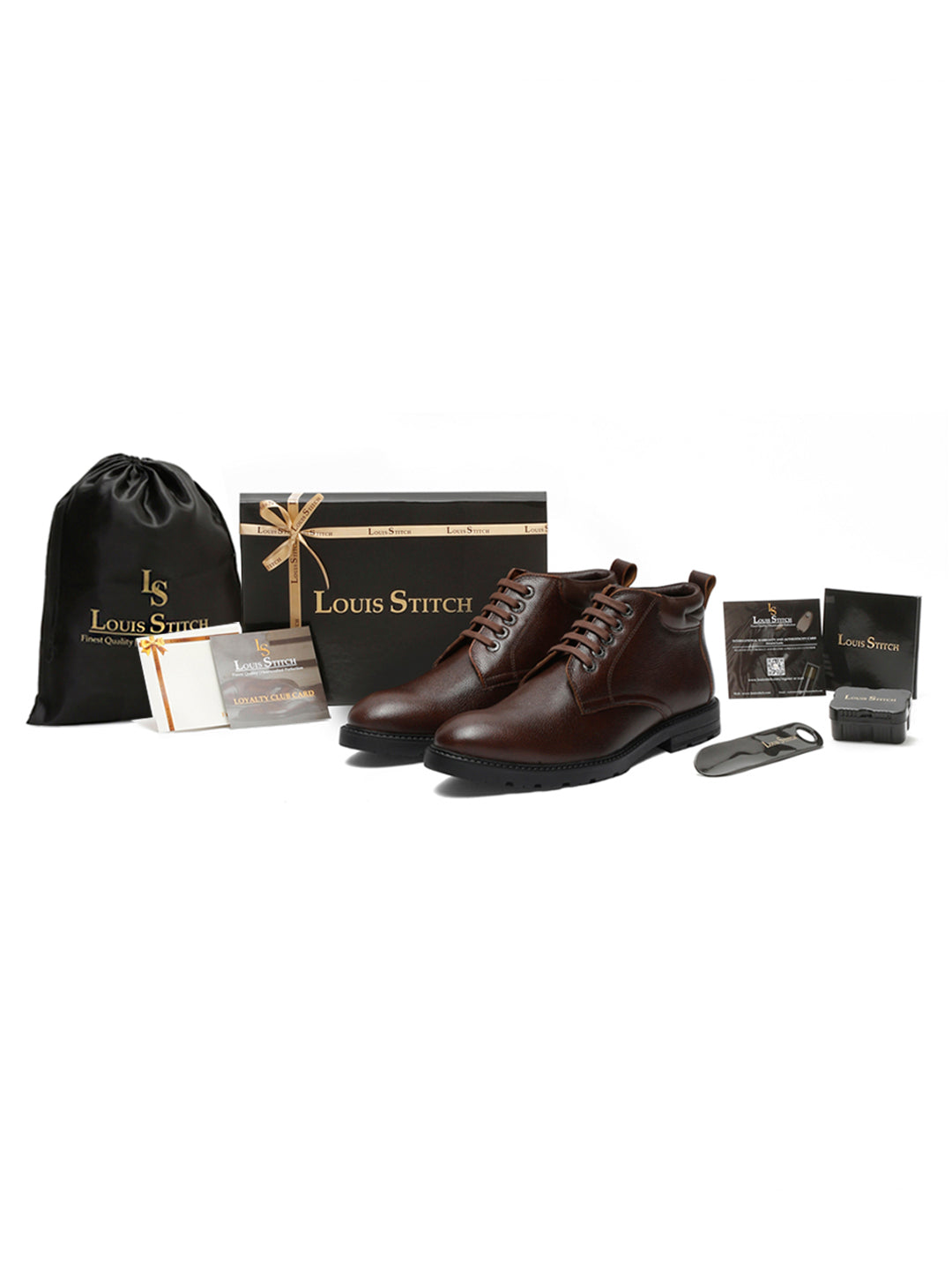 Brunette Brown Handcrafted Italian Napa Leather High Ankle Boots