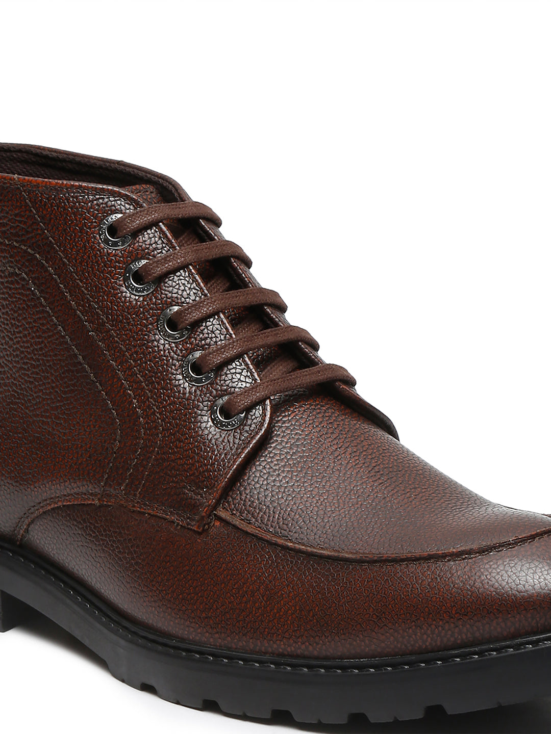 Brunette Brown Handcrafted Italian Leather High Ankle Chukka Boots