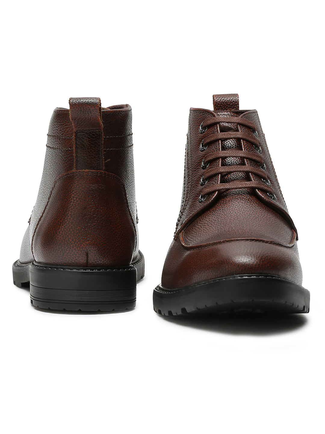 Brunette Brown Handcrafted Italian Leather High Ankle Chukka Boots