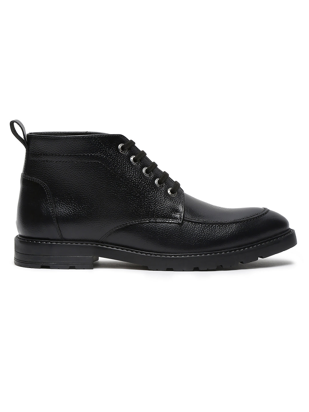 Jet Black Handcrafted Italian Leather High Ankle Chukka Boots