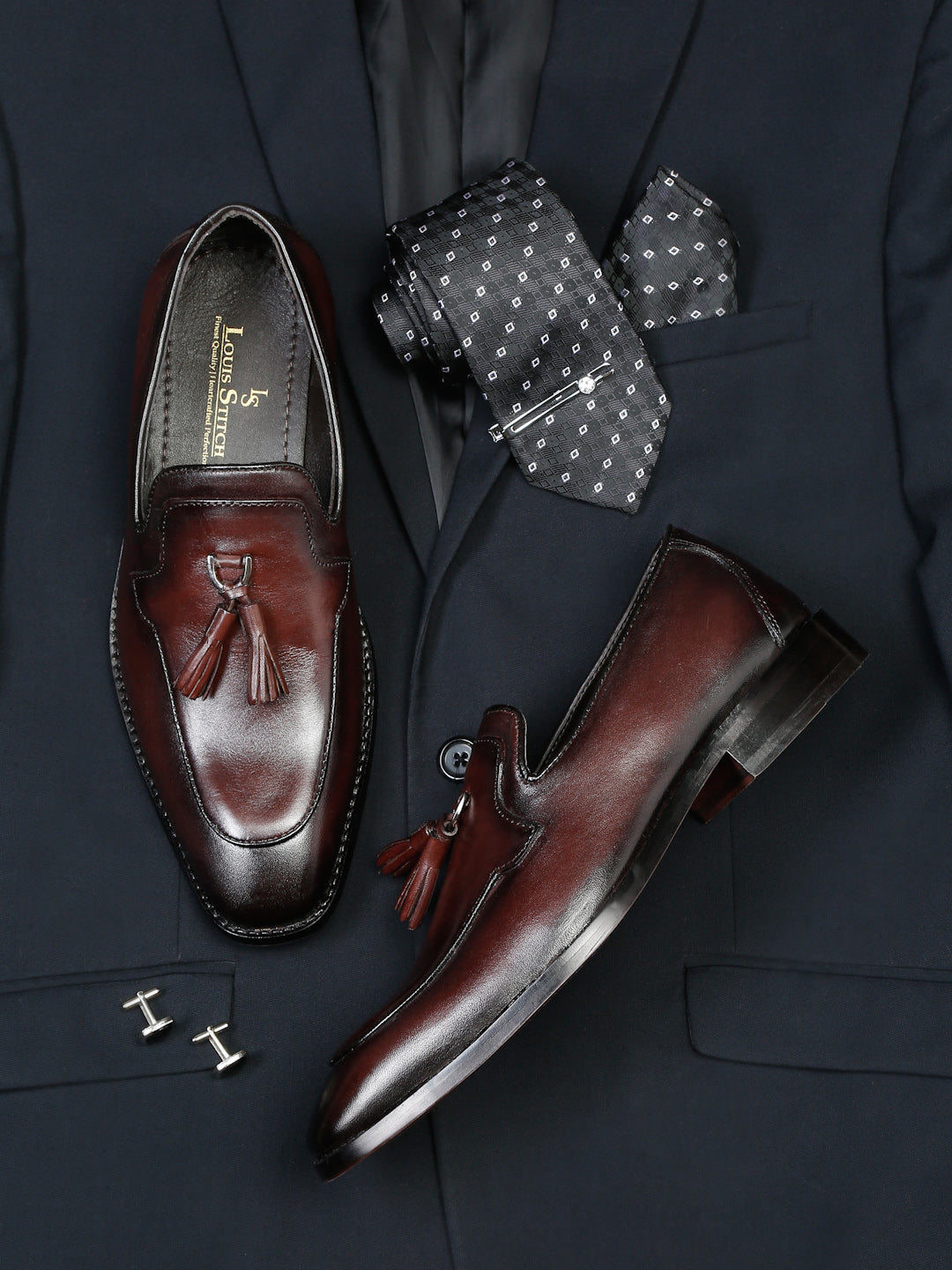 Brunette Brown Men's Premium Italian Leather Brunette Brown Moccasins