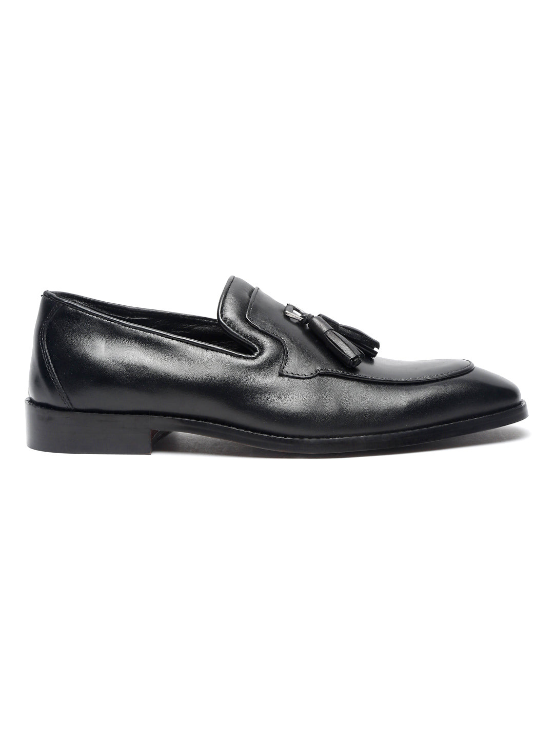 Black Men's Premium Italian Leather Black Moccasins