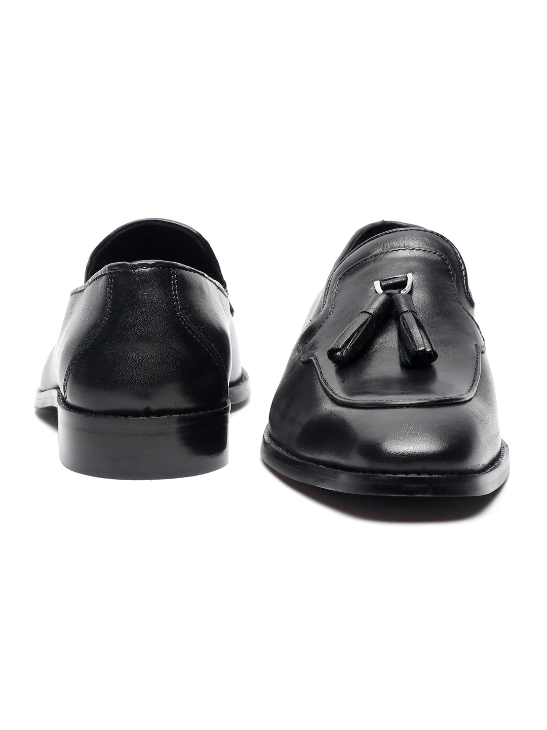 Men's Premium Italian Leather Black Moccasins