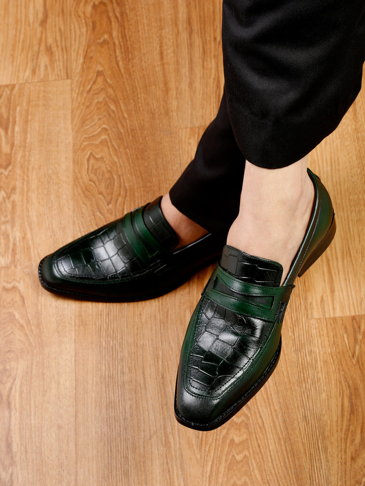 Seaweed Green Premium Italian Leather Shoes for Men Formal Officewear
