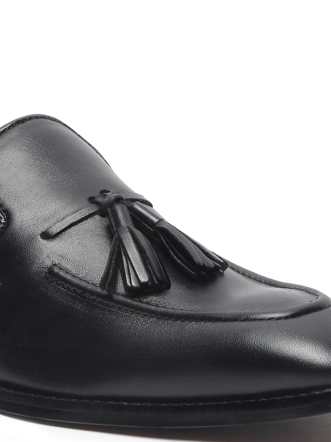 Black Men's Black Premium Italian Leather Moccasins