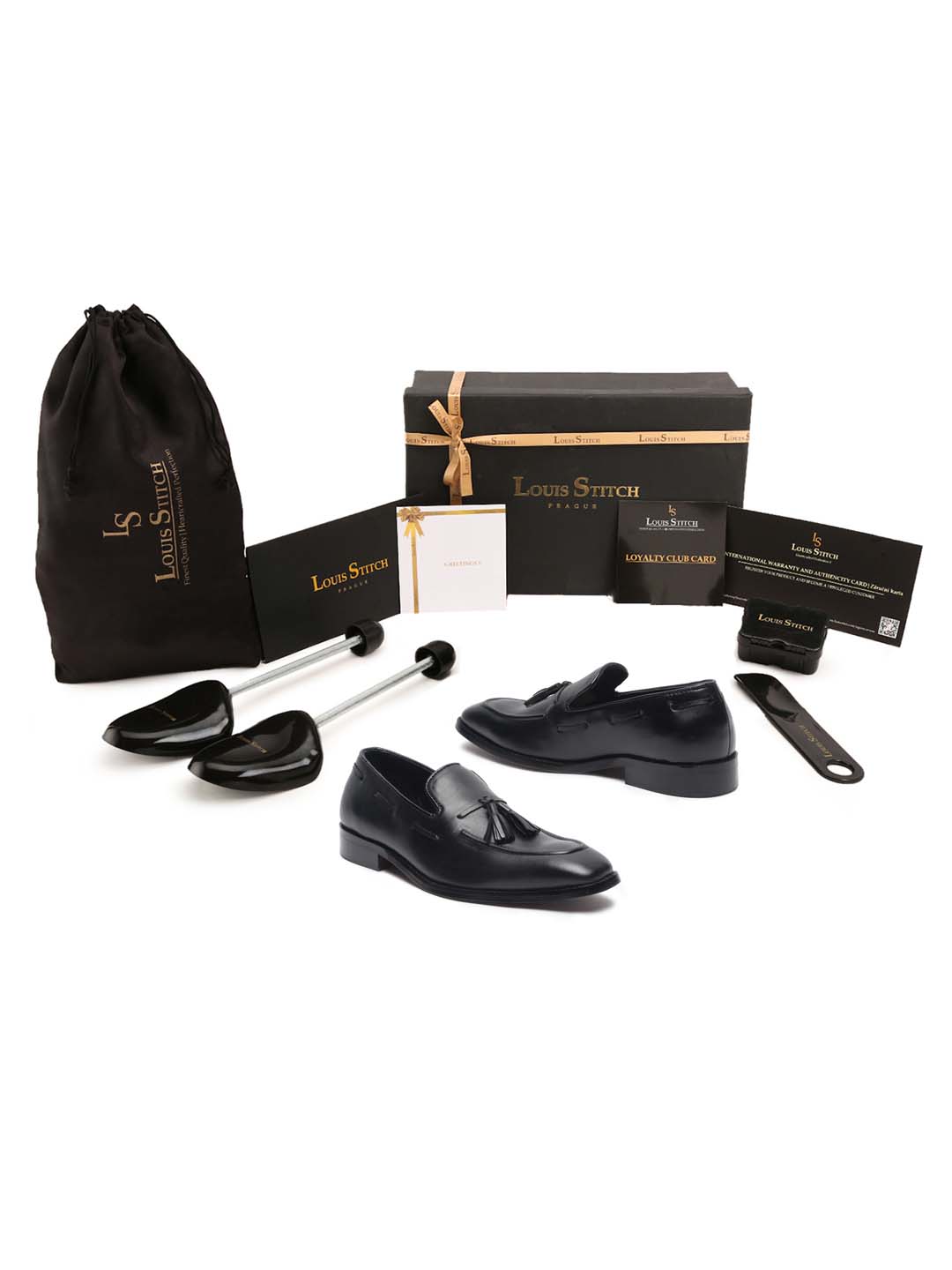 Men's Black Premium Italian Leather Moccasins