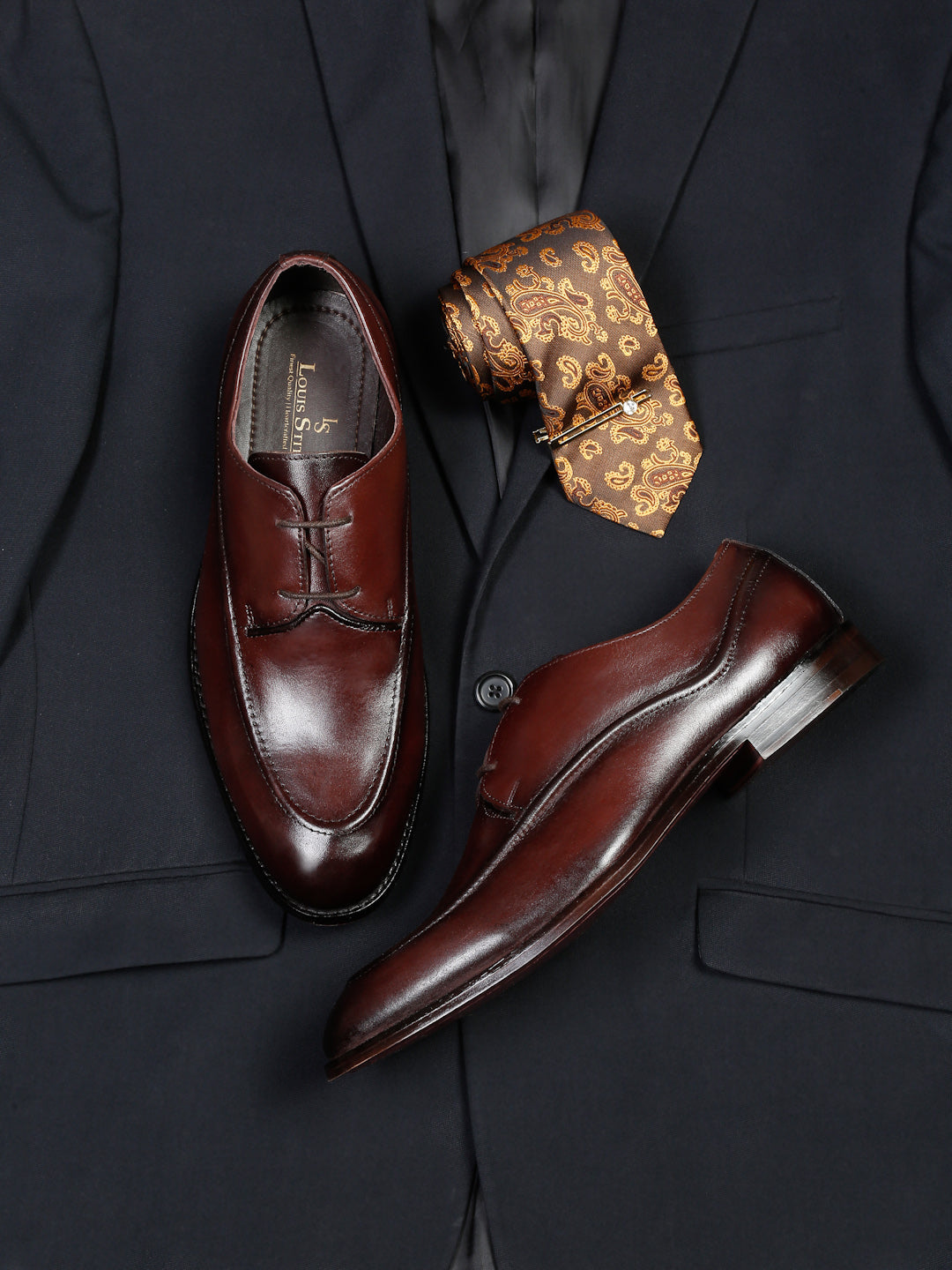 Men's Premium Italian Leather Handcrafted Two Eyelet Style British Classic Shoes