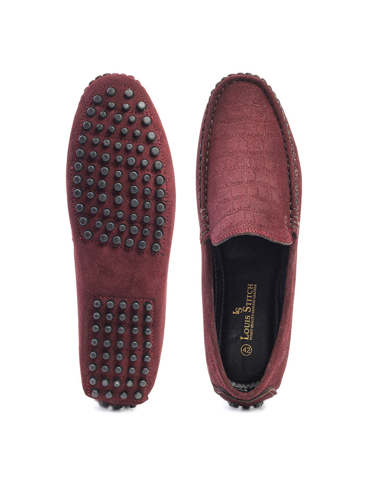Rosewood Handmade Italian Suede Leather Penny Loafers