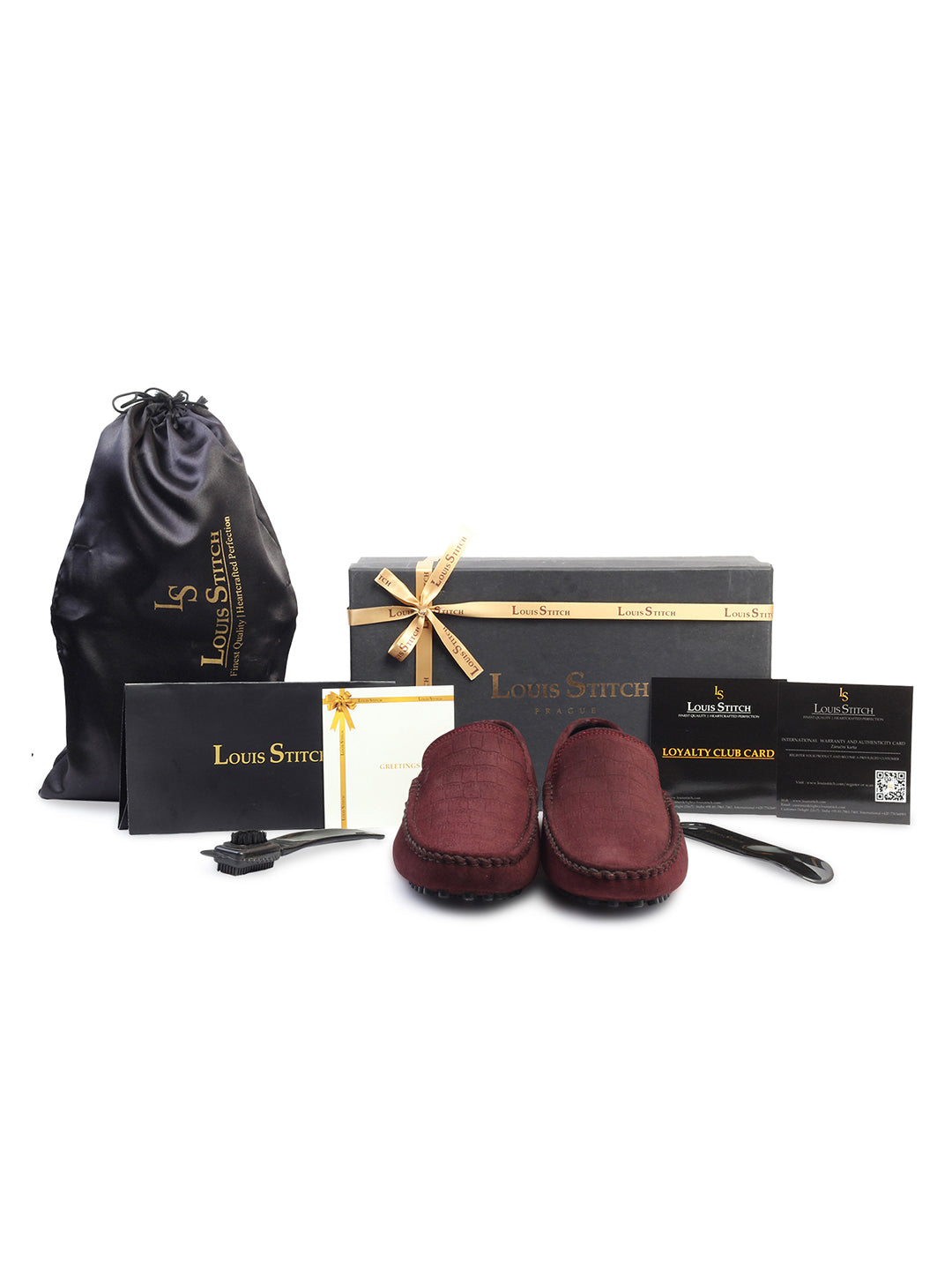 Rosewood Handmade Italian Suede Leather Textured Penny Loafers