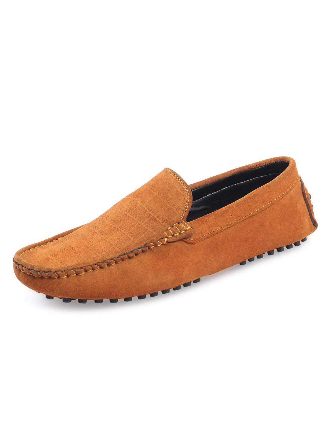 Tortilla Brown Handmade Italian Suede Leather Penny Loafers