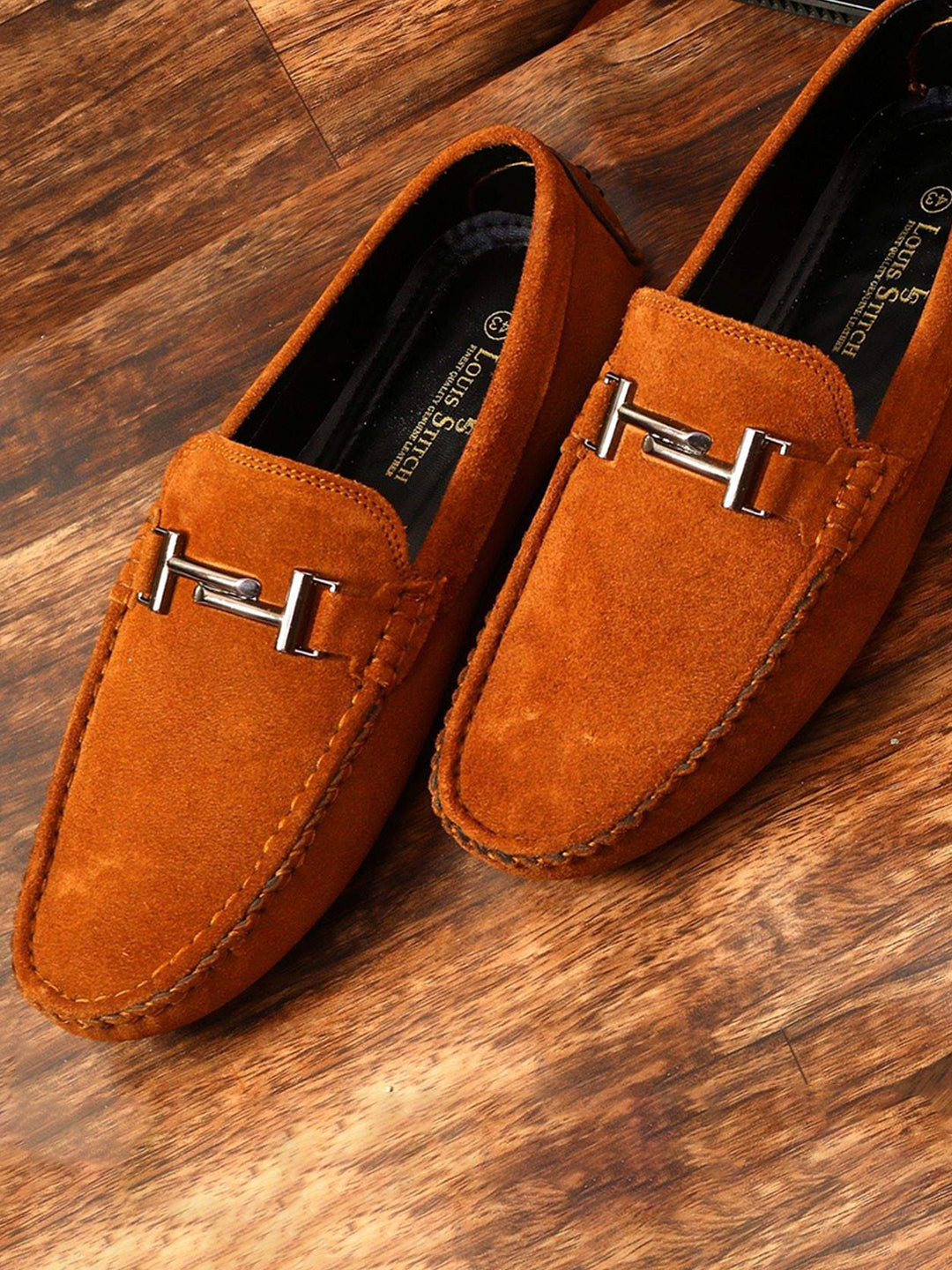 Tortilla Brown Handmade Italian Suede Leather Penny Loafers