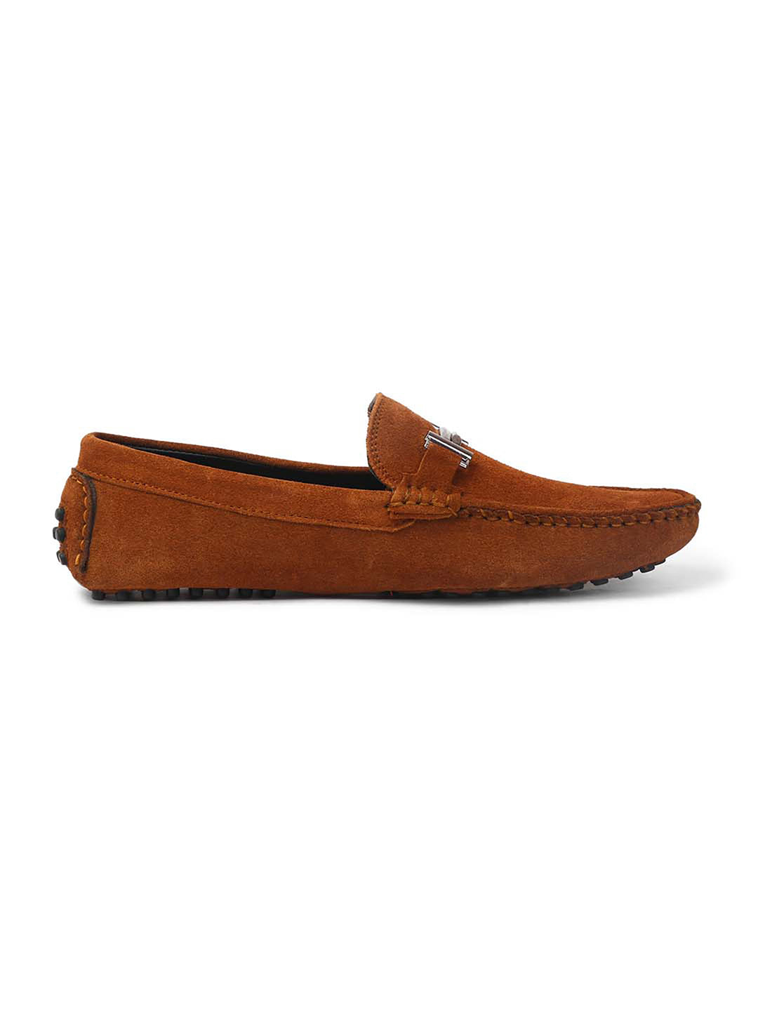 Tortilla Brown Handmade Italian Suede Leather Penny Loafers