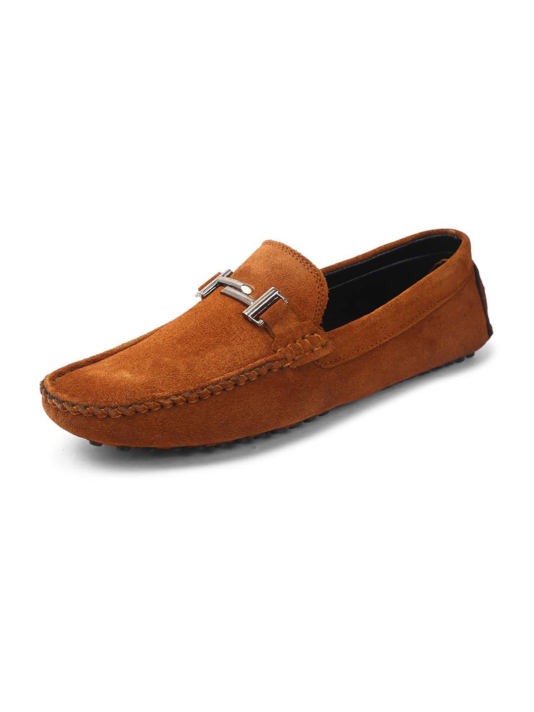 Tortilla Brown Handmade Italian Suede Leather Penny Loafers