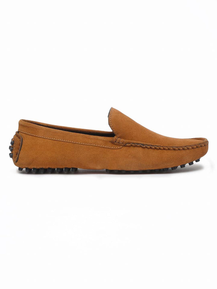 Tortilla Brown Handmade Italian Suede Leather Penny Loafers