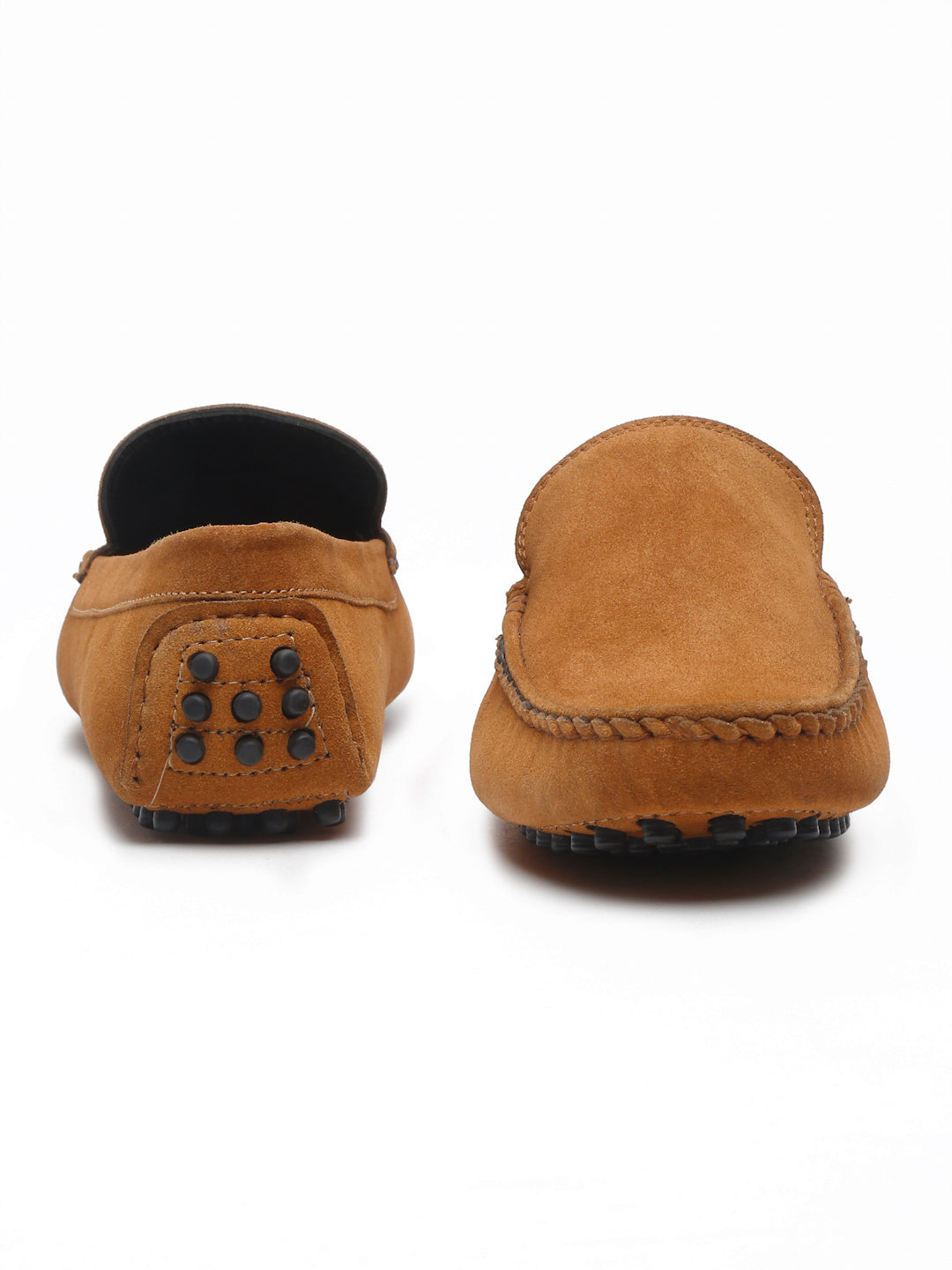 Tortilla Brown Handmade Italian Suede Leather Slip-On Penny Loafers