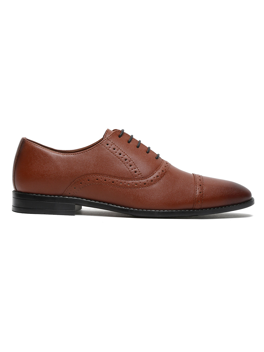 Tan Oxford Style Comfortable Formal Laceup Shoes