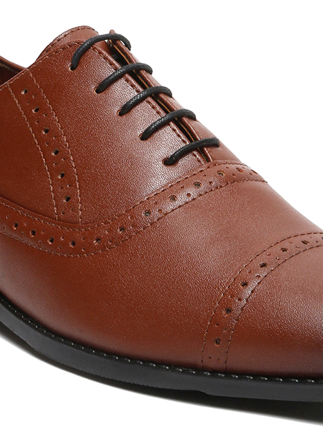 Tan Oxford Style Comfortable Formal Laceup Shoes