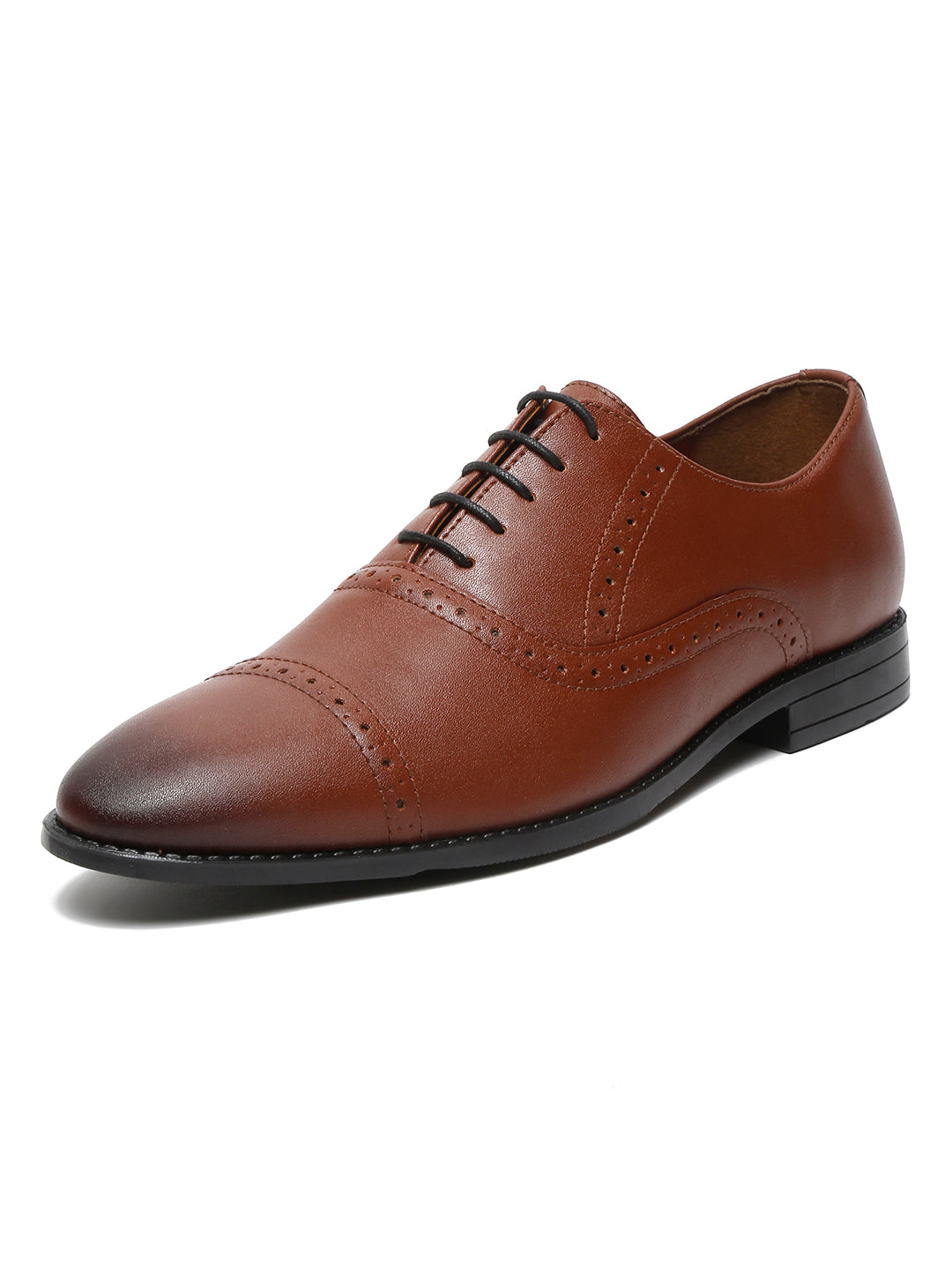 Tan Oxford Style Comfortable Formal Laceup Shoes