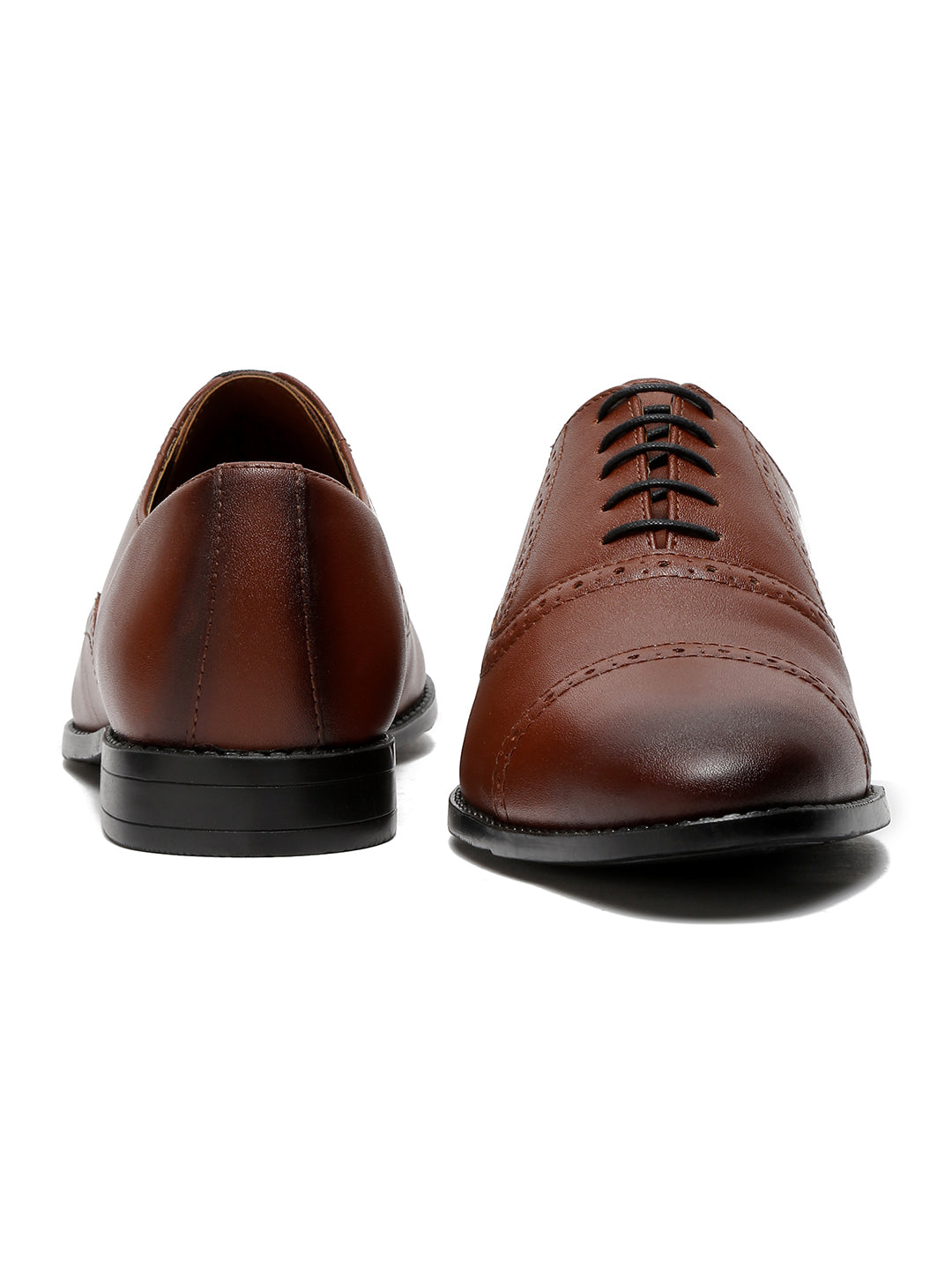 Tan Oxford Style Comfortable Formal Laceup Shoes