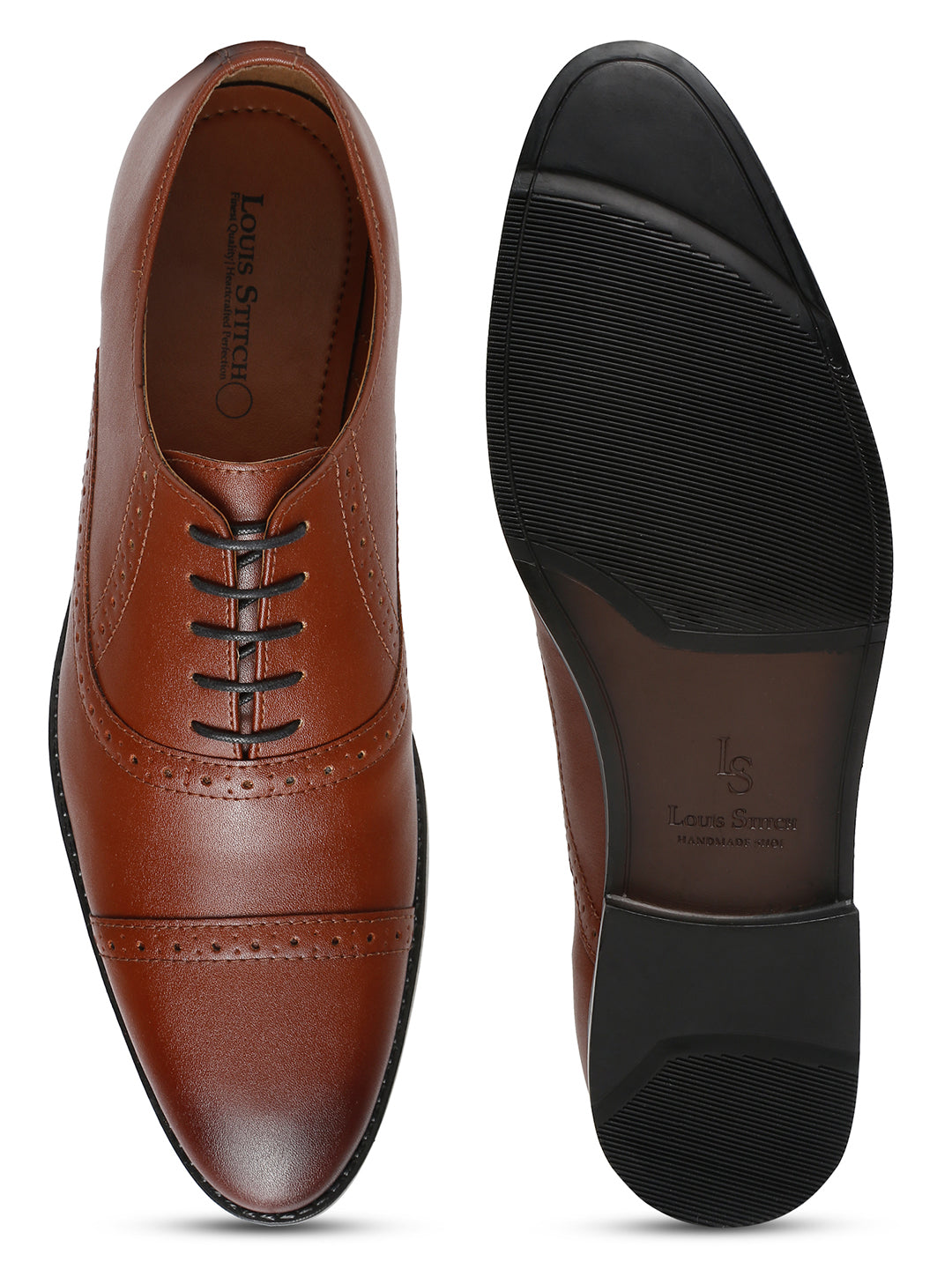 Tan Oxford Style Comfortable Formal Laceup Shoes