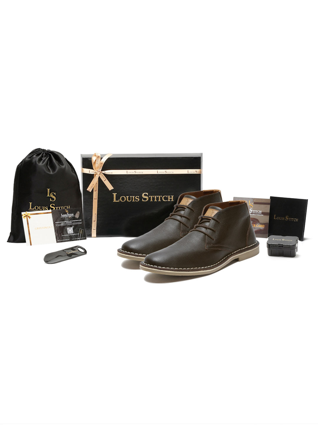 Brunette Brown Italian Leather British Stitch Down Chukka Boots