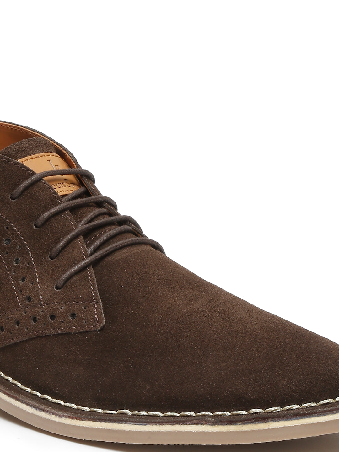 Bistre Brown Italian Suede Leather British Stitch Down Brogue Chukka Boots
