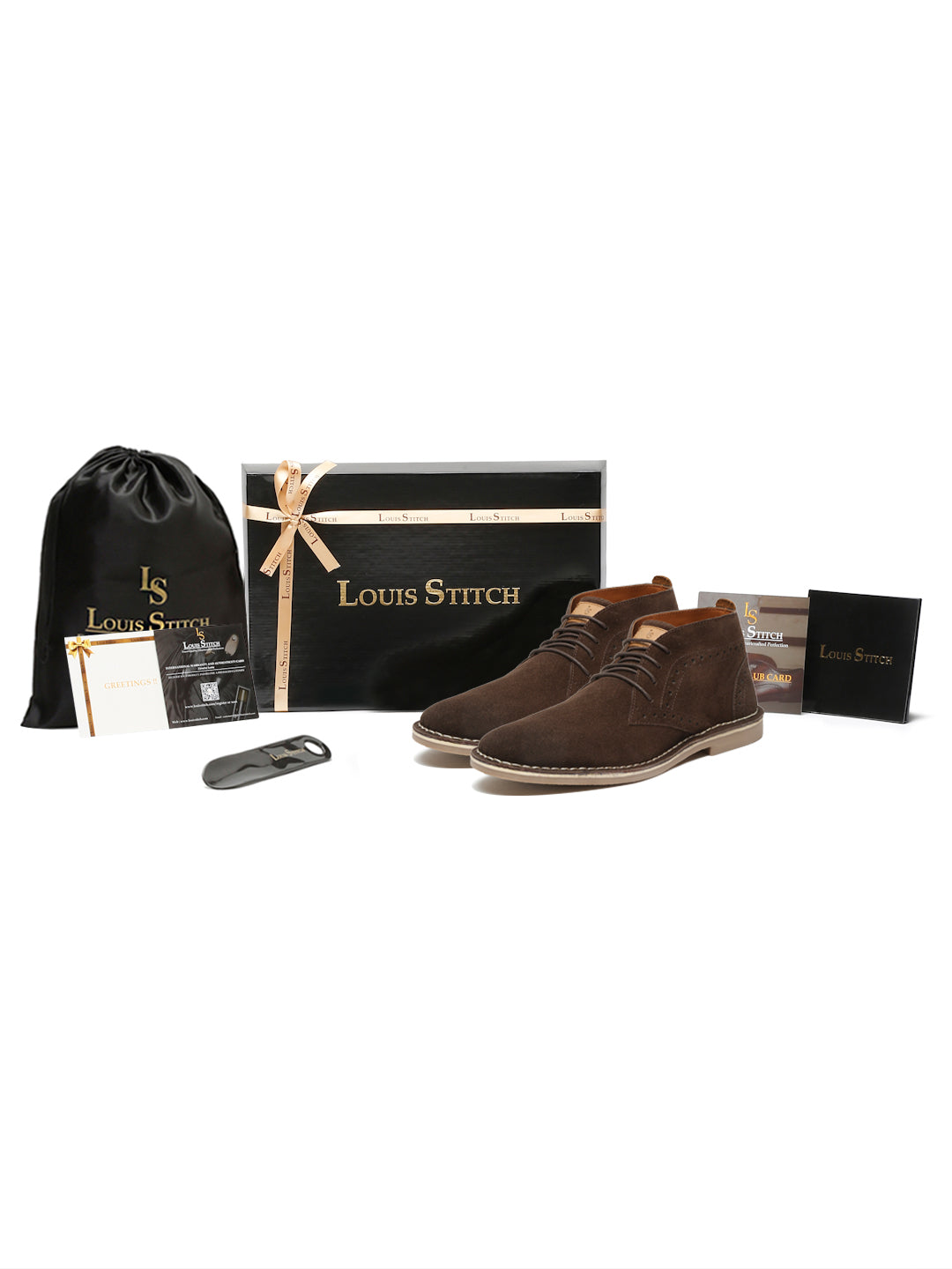 Bistre Brown Italian Suede Leather British Stitch Down Brogue Chukka Boots