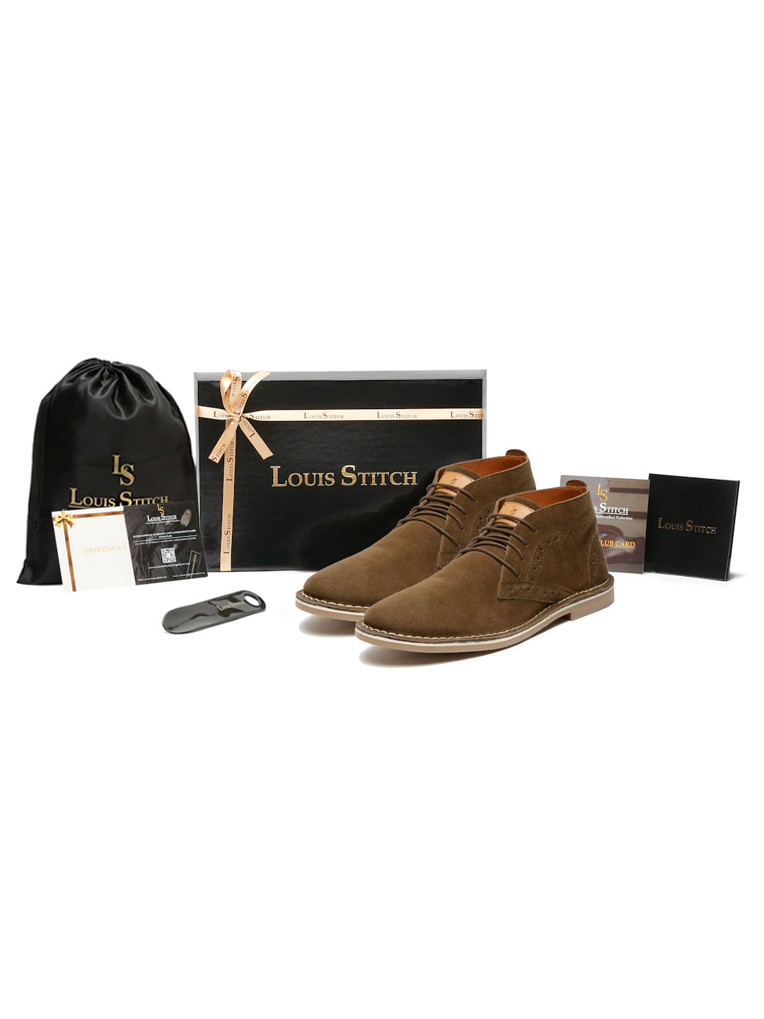 Olive Green Italian Suede Leather British Stitch Down Brogue Chukka Boots