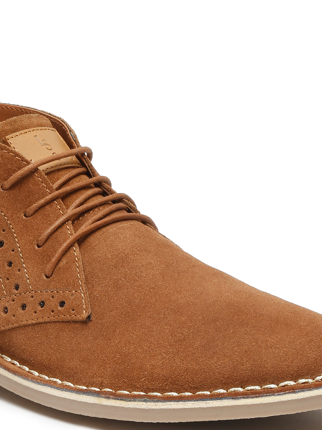 Cider Tan Italian Suede Leather British Stitch Down Brogue Chukka Boots