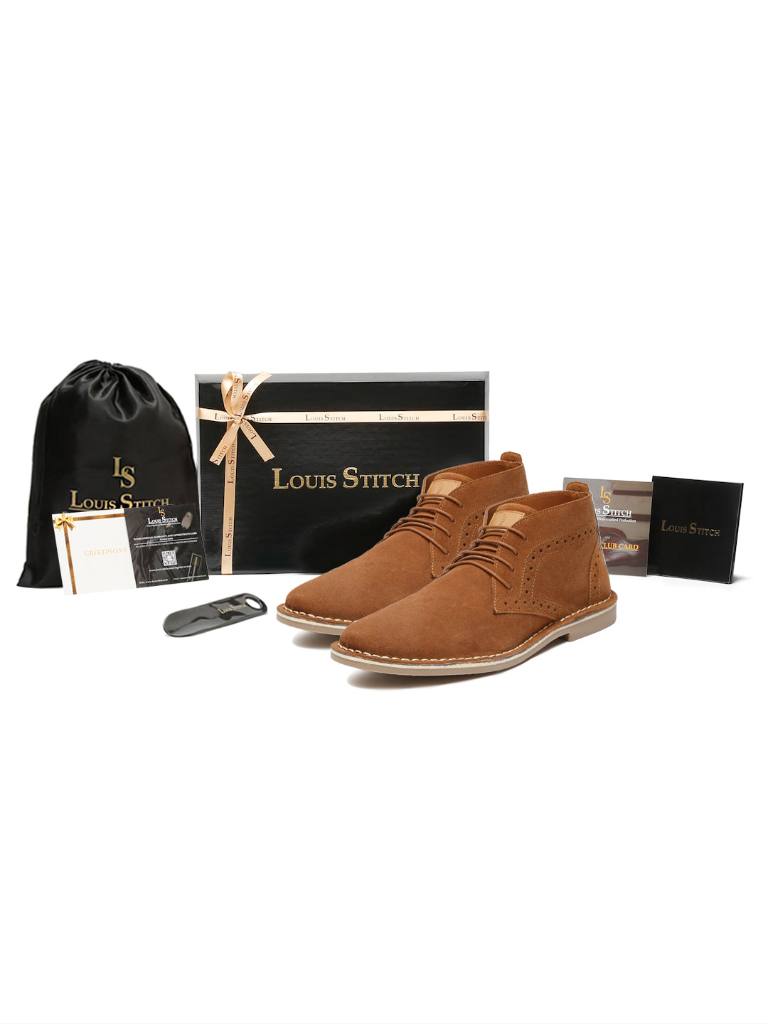 Cider Tan Italian Suede Leather British Stitch Down Brogue Chukka Boots