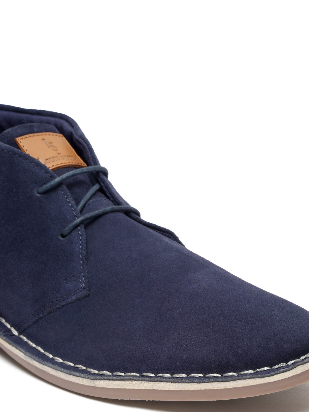 Federal Blue Italian Suede Leather British Stitch Down Chukka Boots